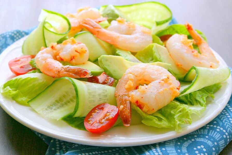 shrimp salad to increase activity